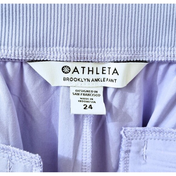 NWT ATHLETA Women's Brooklyn Ankle Pant Victorian Periwinkle Blue Plus Sz 24 - Picture 2 of 9